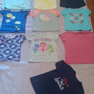 Colorful Girl's T-Shirts Size 4-5